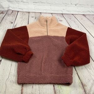 UEC Universal Thread popcorn high collar 1/4 zip fleece XS